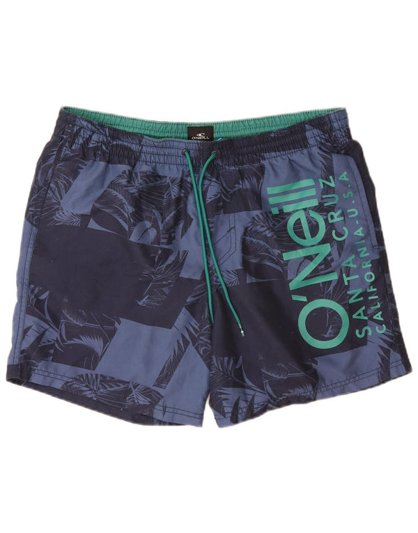 Pantaloncini da bagno grafici da uomo O'Neill medio poliestere floreale blu navy