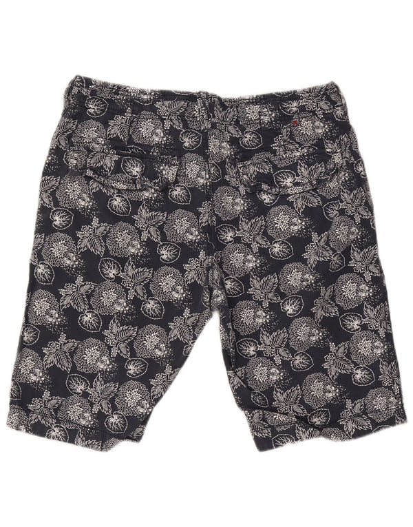 Pantaloncini chino da uomo Fat Face W36 Large in cotone floreale blu navy