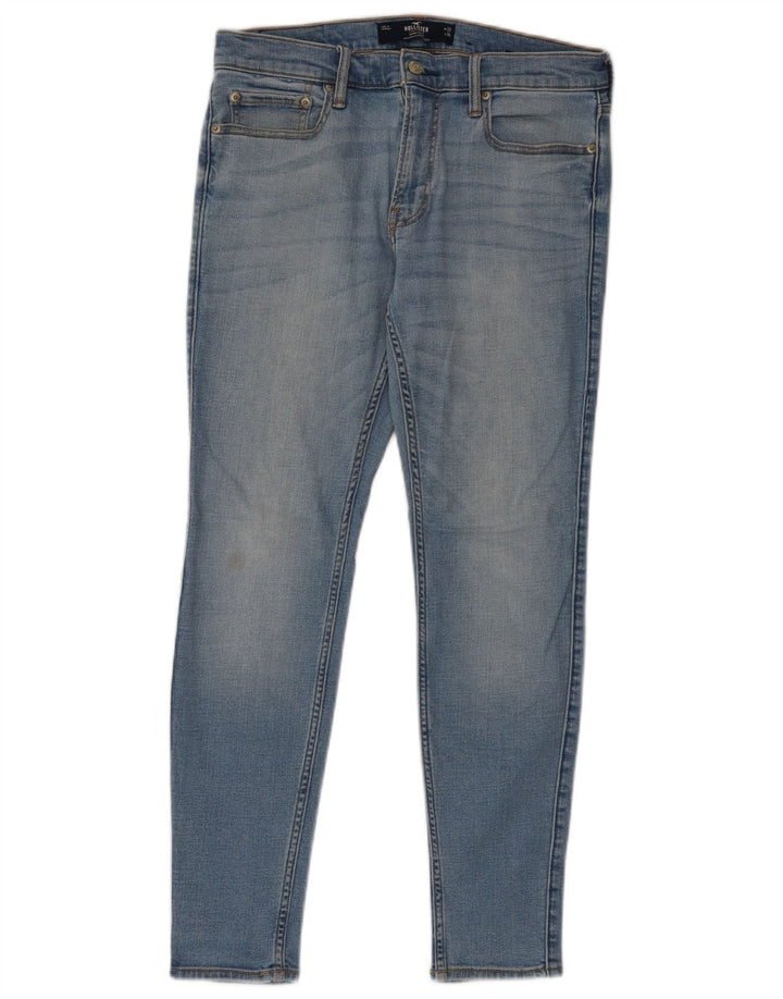 HOLLISTER Mens Super Skinny Jeans W32 L30 Blue Cotton