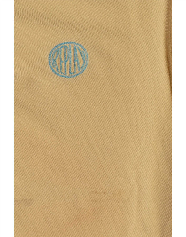 Polo Uomo Replay Large in Cotone Giallo