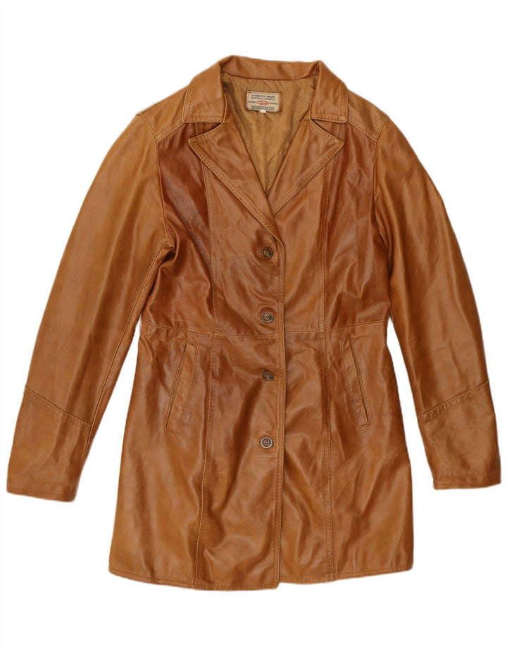 Cappotto in pelle da donna Scout UK 12 Pelle marrone medio