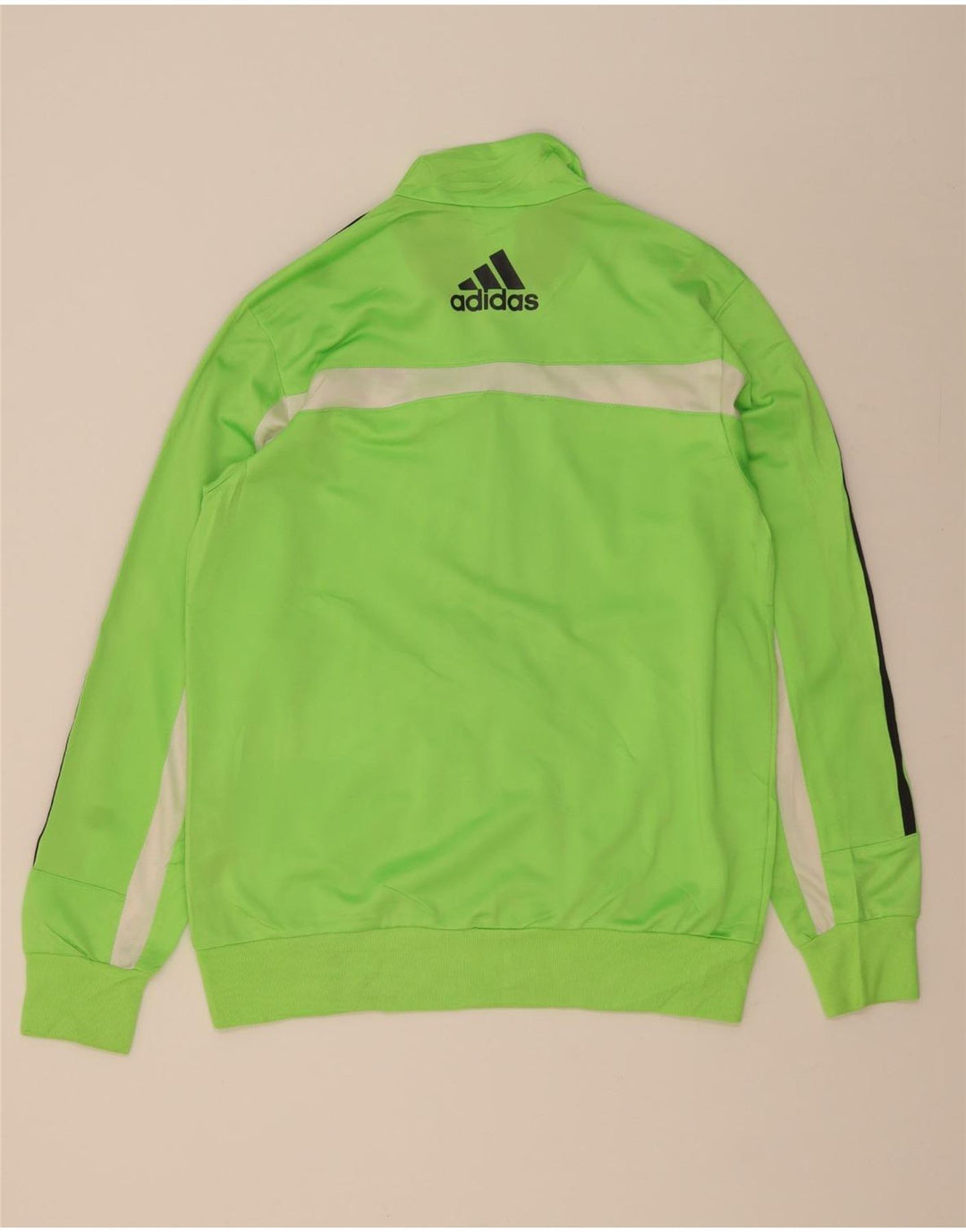 ADIDAS Giacca da ginnastica da uomo con grafica, piccola, in poliestere color block verde