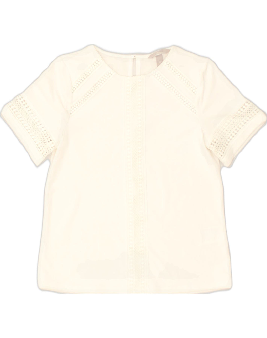 H&M Womens Blouse Top UK 6 XS White Polyester | Vintage H&M | Thrift | Second-Hand H&M | Used Clothing | Messina Hembry 