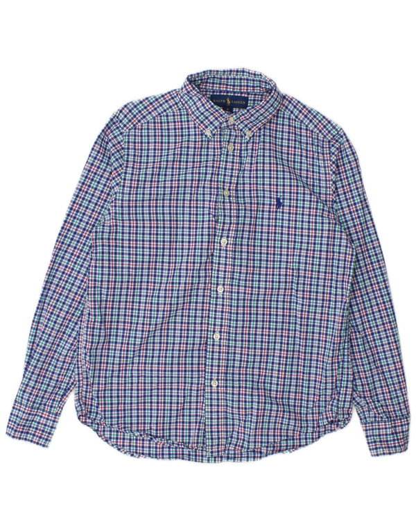 Camicia Ralph Lauren da ragazzo 13-14 anni in cotone a quadretti blu