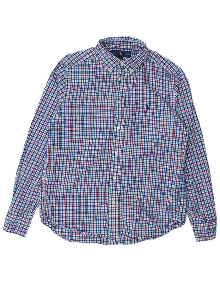 Camicia Ralph Lauren da ragazzo 13-14 anni in cotone a quadretti blu