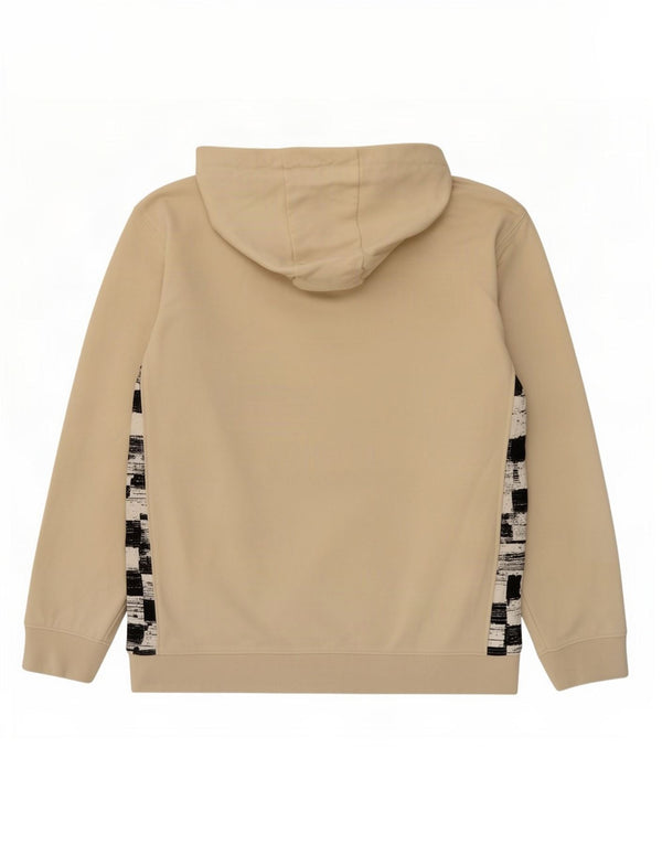 Maglione con cappuccio per ragazze Quiksilver 13-14 anni Large in cotone geometrico bianco sporco