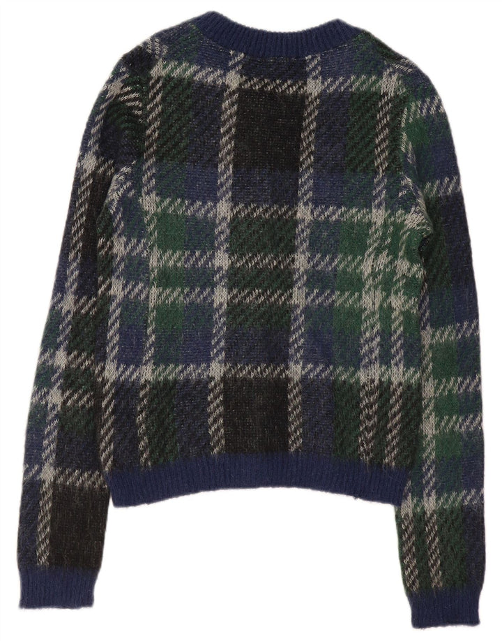 Maglione cardigan da donna Stefano Mortari UK 14 Plaid medio blu navy
