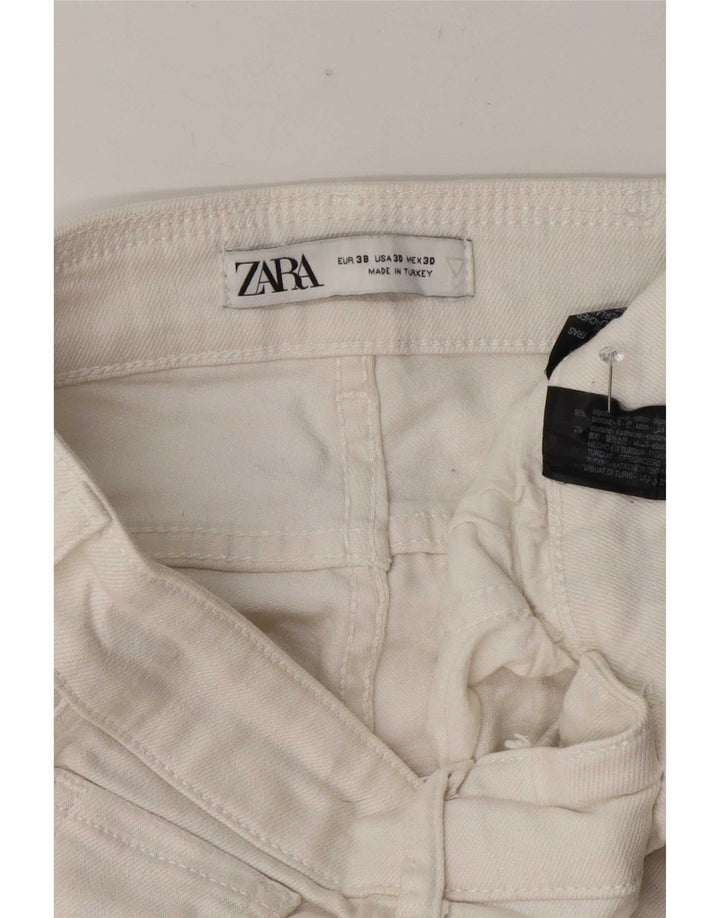 Jeans slim invecchiati da uomo Zara EU 38 Small W30 L27 Cotone bianco