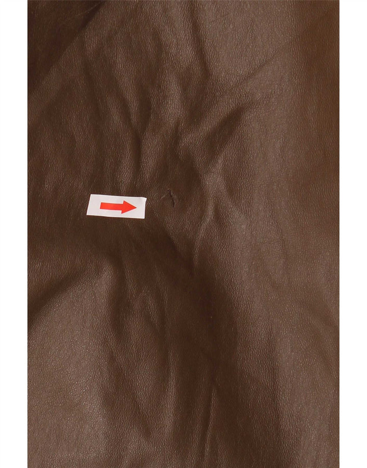 Giacca in pelle vintage da uomo IT 56 3XL Marrone