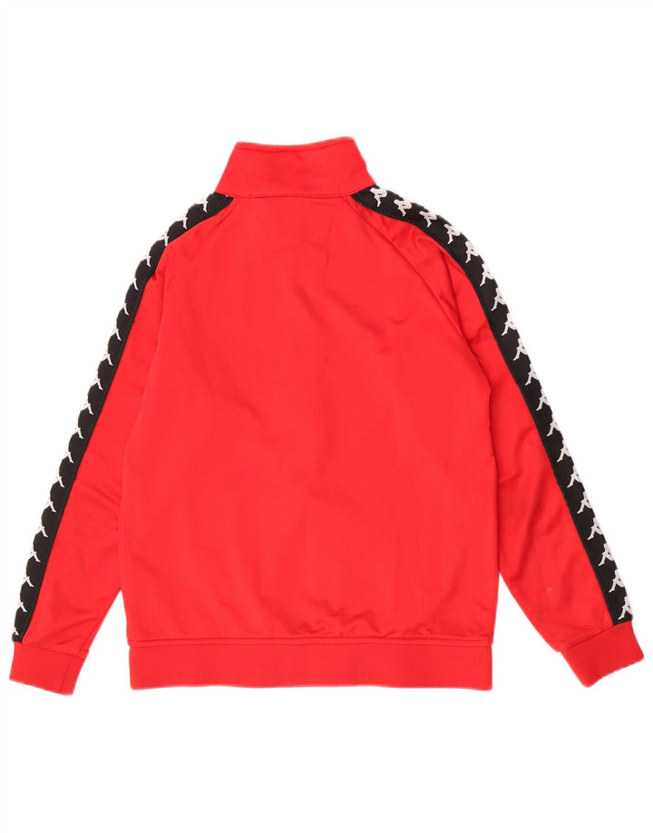 Giacca da tuta grafica Kappa da bambino 11-12 anni Colorblock rosso