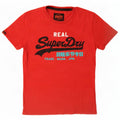 T-shirt grafica da uomo Superdry Top in cotone rosso medio