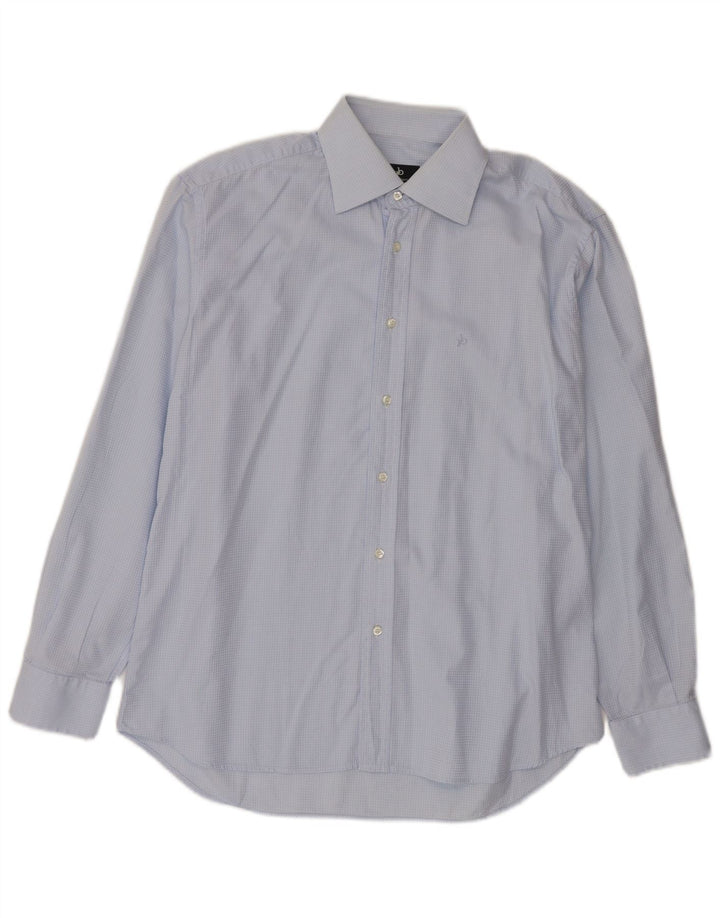 Camicia da uomo Roccobarocco taglia 41 16 grande cotone maculato blu