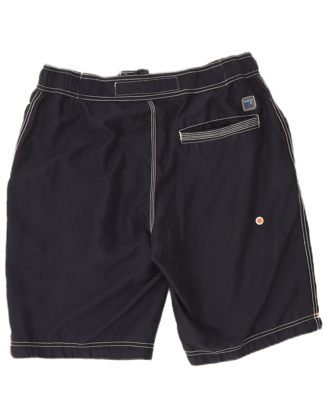 Pantaloncini da bagno regolari da uomo con grafica Superdry, grandi in poliestere blu navy