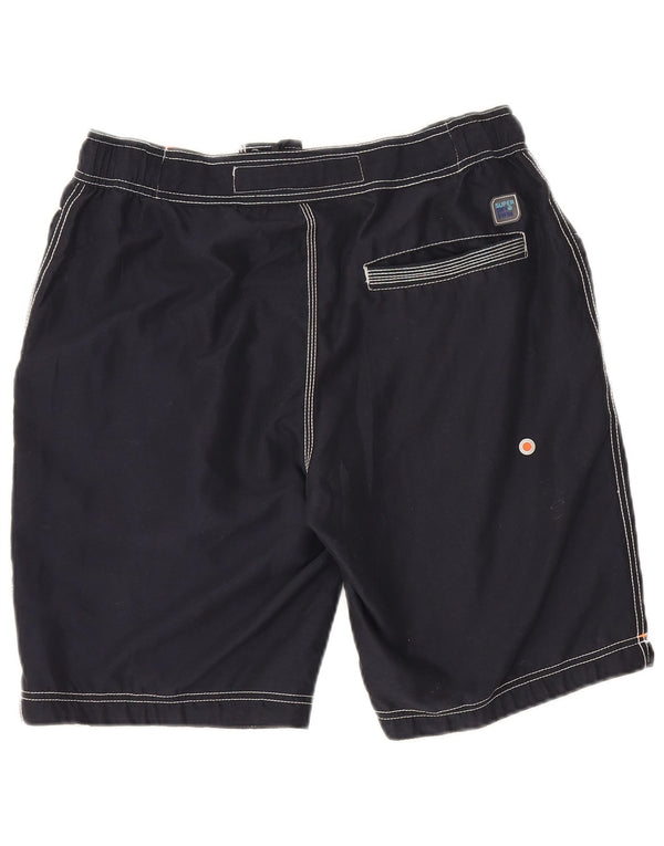 Pantaloncini da bagno regolari da uomo con grafica Superdry, grandi in poliestere blu navy