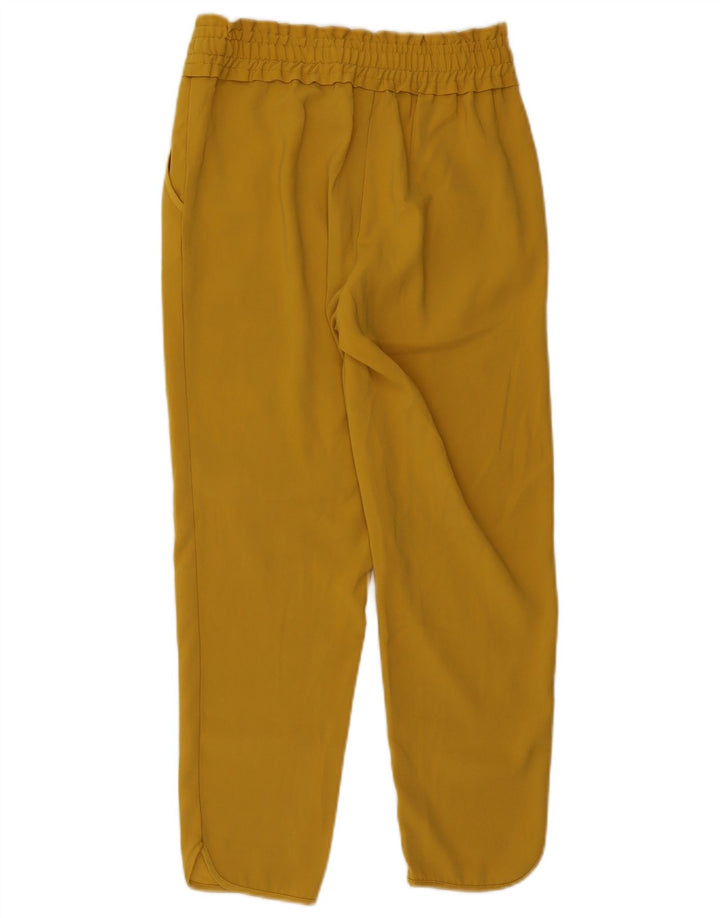 Pantaloni corti affusolati da donna ZARA piccoli W26 L25 poliestere giallo