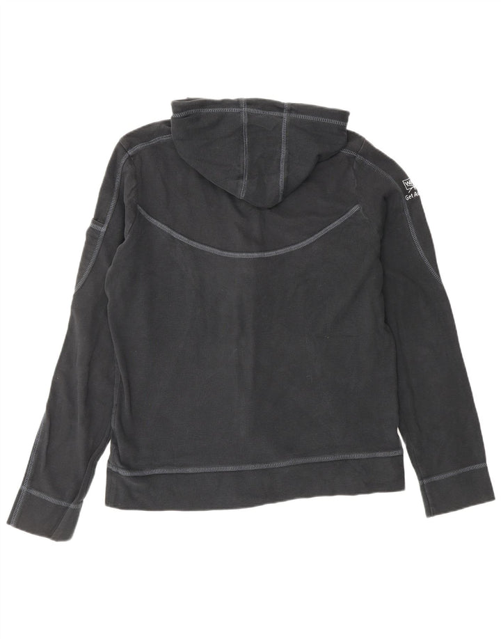 Maglione con cappuccio e zip da donna NIKE US 12/14 Large in cotone nero