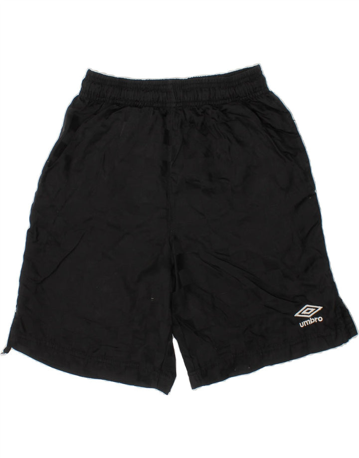 UMBRO Boys Sport Shorts 8-9 Years Medium Black Check Polyester Vintage Umbro and Second-Hand Umbro from Messina Hembry 