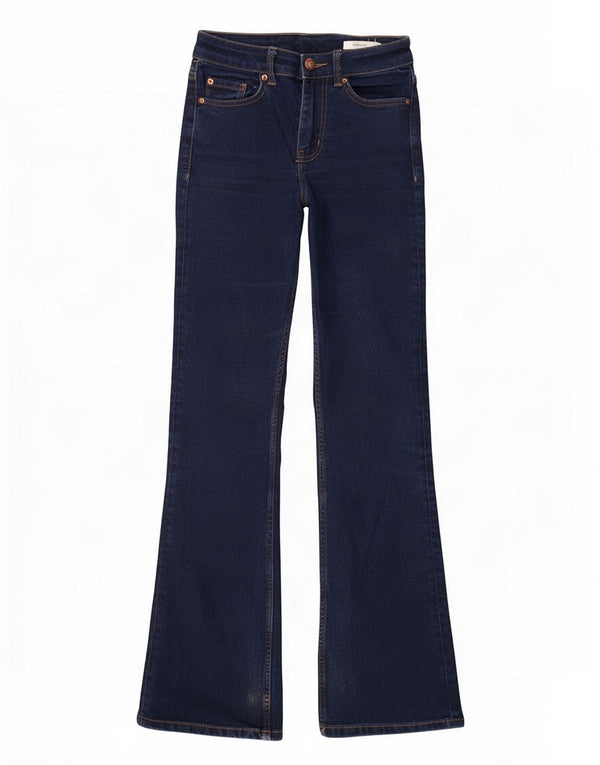 Marks & Spencer Donna The Eva Bootcut Jeans UK 8 Small W26 L31 Blu Navy