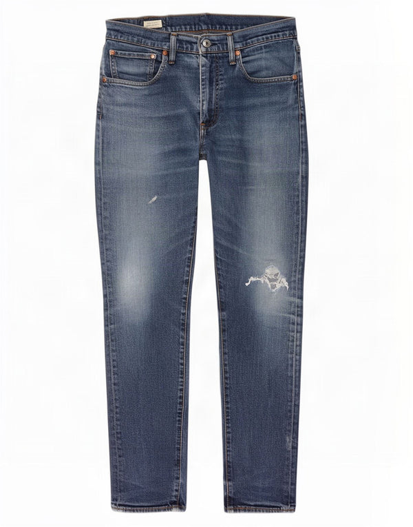 Jeans Levi's Uomo 510 Skinny Distressed W34 L32 Cotone Blu