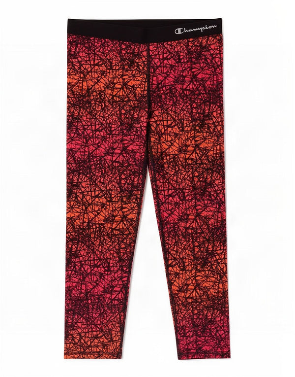 Leggings Capri da donna con motivo astratto Champion UK 16 Large Rosa