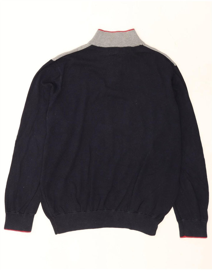 Maglione da uomo Marks & Spencer con collo con zip blu Harbour XL Blu navy