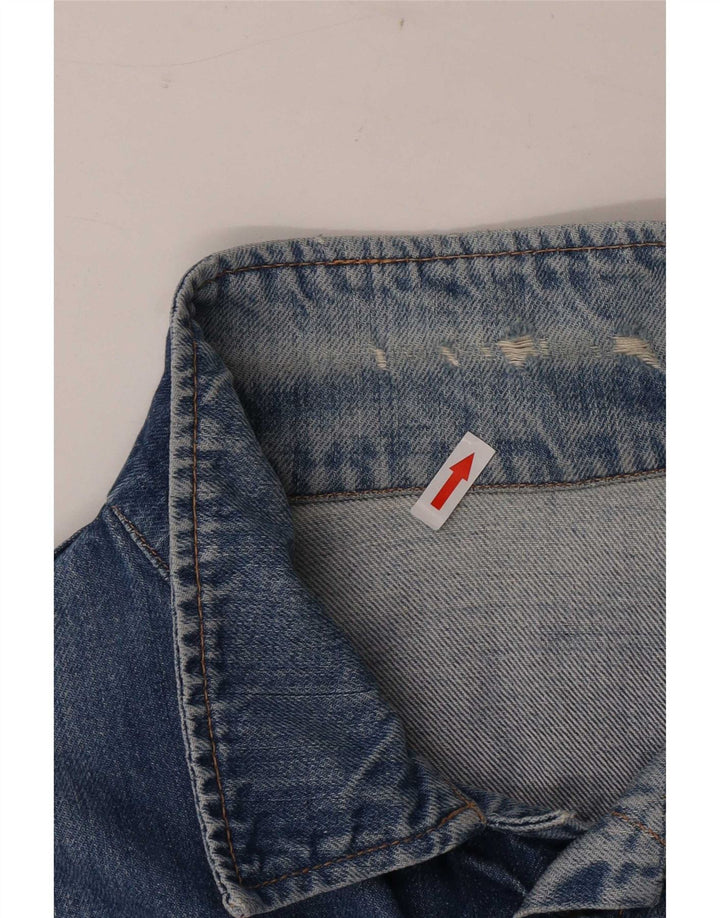 Giacca Jeans Uomo Rifle IT 48 Blu Medio Cotone