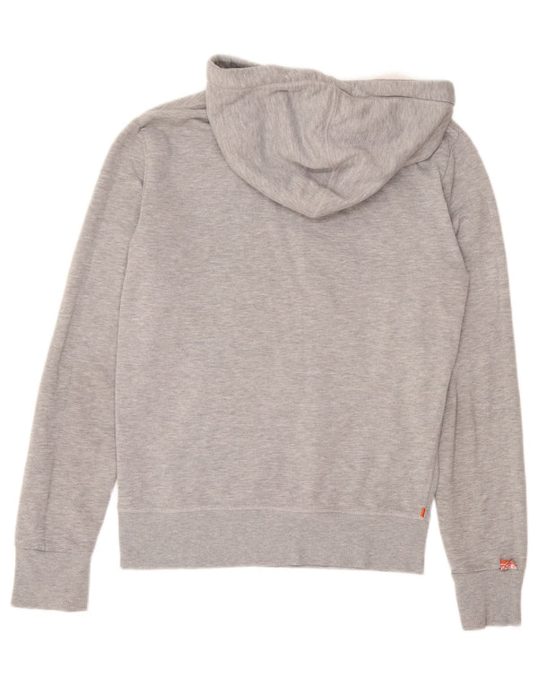 Felpa con cappuccio grafica da uomo Superdry Small in cotone grigio