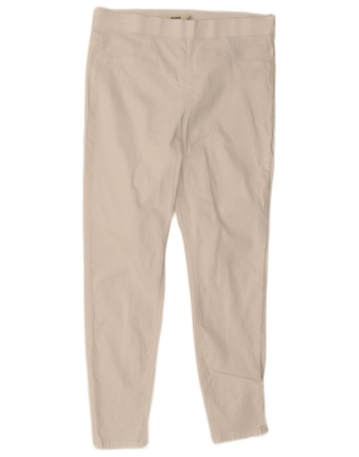 Pantaloni casual corti Marks & Spencer da donna UK 12 medi W30 L25 bianchi