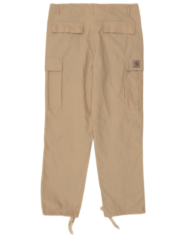 Pantaloni cargo dritti da uomo Carhartt medi W34 L29 cotone beige