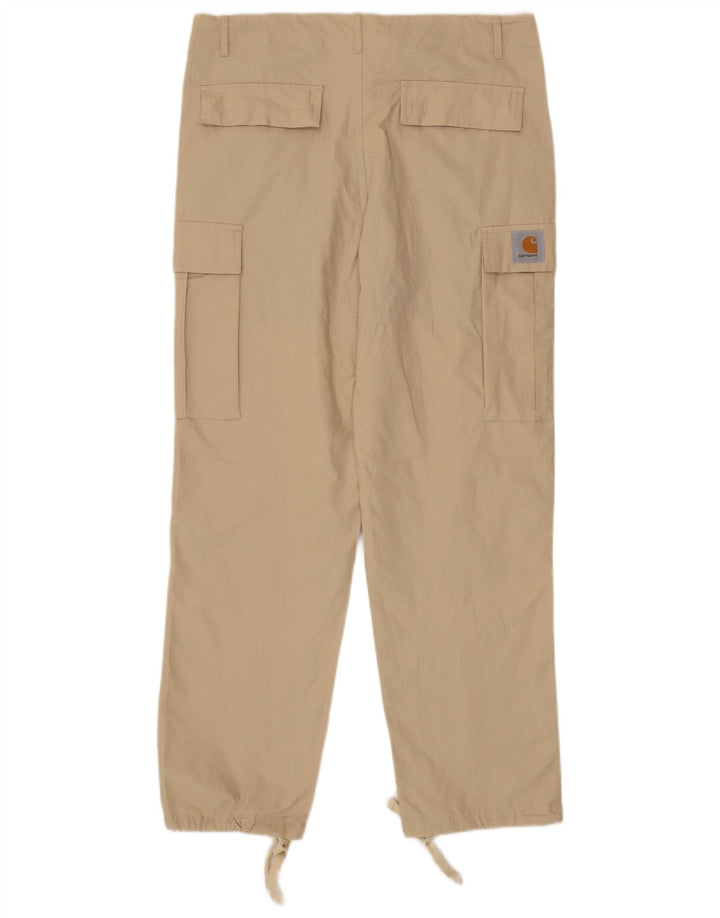 Pantaloni cargo dritti da uomo Carhartt medi W34 L29 cotone beige