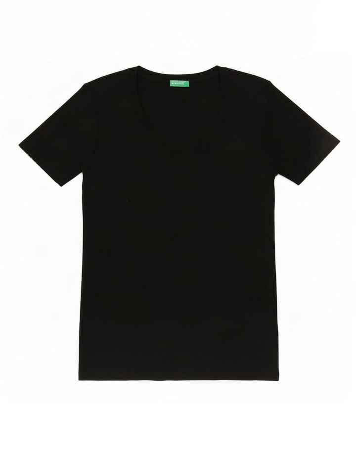 T-shirt da donna Benetton Top UK 10 piccola nera