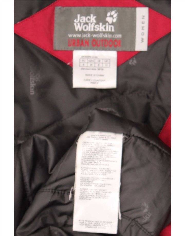 Giacca a vento con cappuccio da donna Jack Wolfskin UK 10 Small Poliestere rosso
