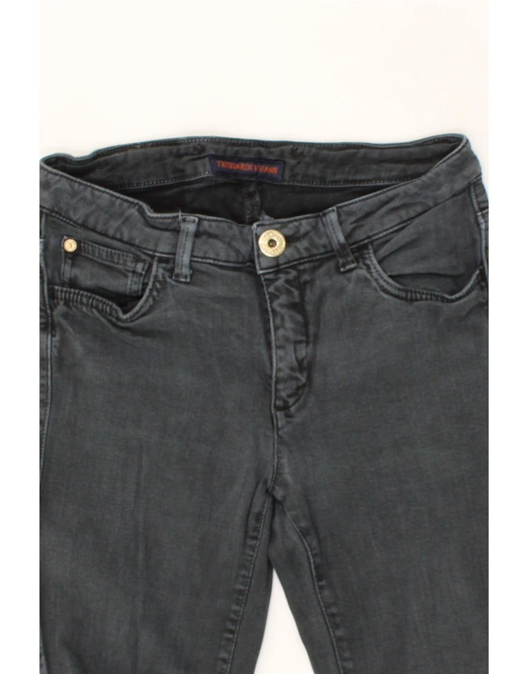 TRUSSARDI Womens Slim Jeans W28 L27  Grey Vintage Trussardi and Second-Hand Trussardi from Messina Hembry 