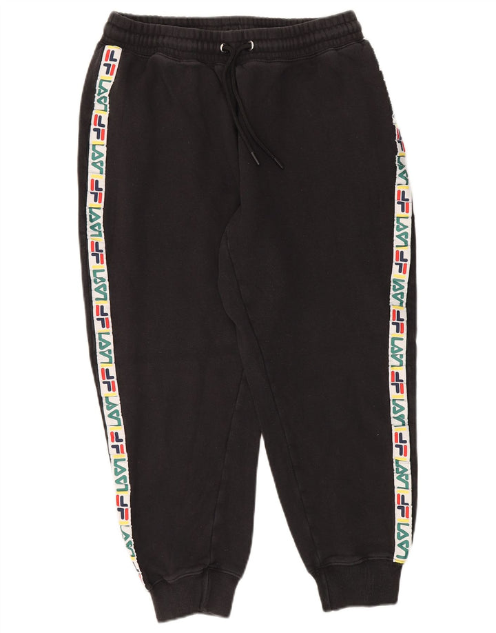 Pantaloni da tuta grafica da uomo Fila Joggers cotone medio nero