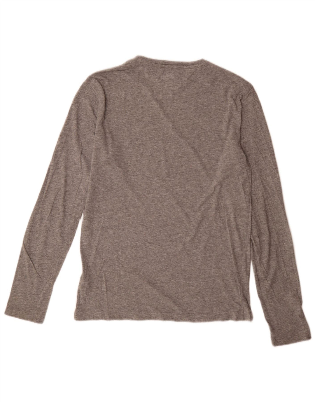 Tommy Hilfiger Top da uomo a maniche lunghe in cotone chiazzato grigio piccolo