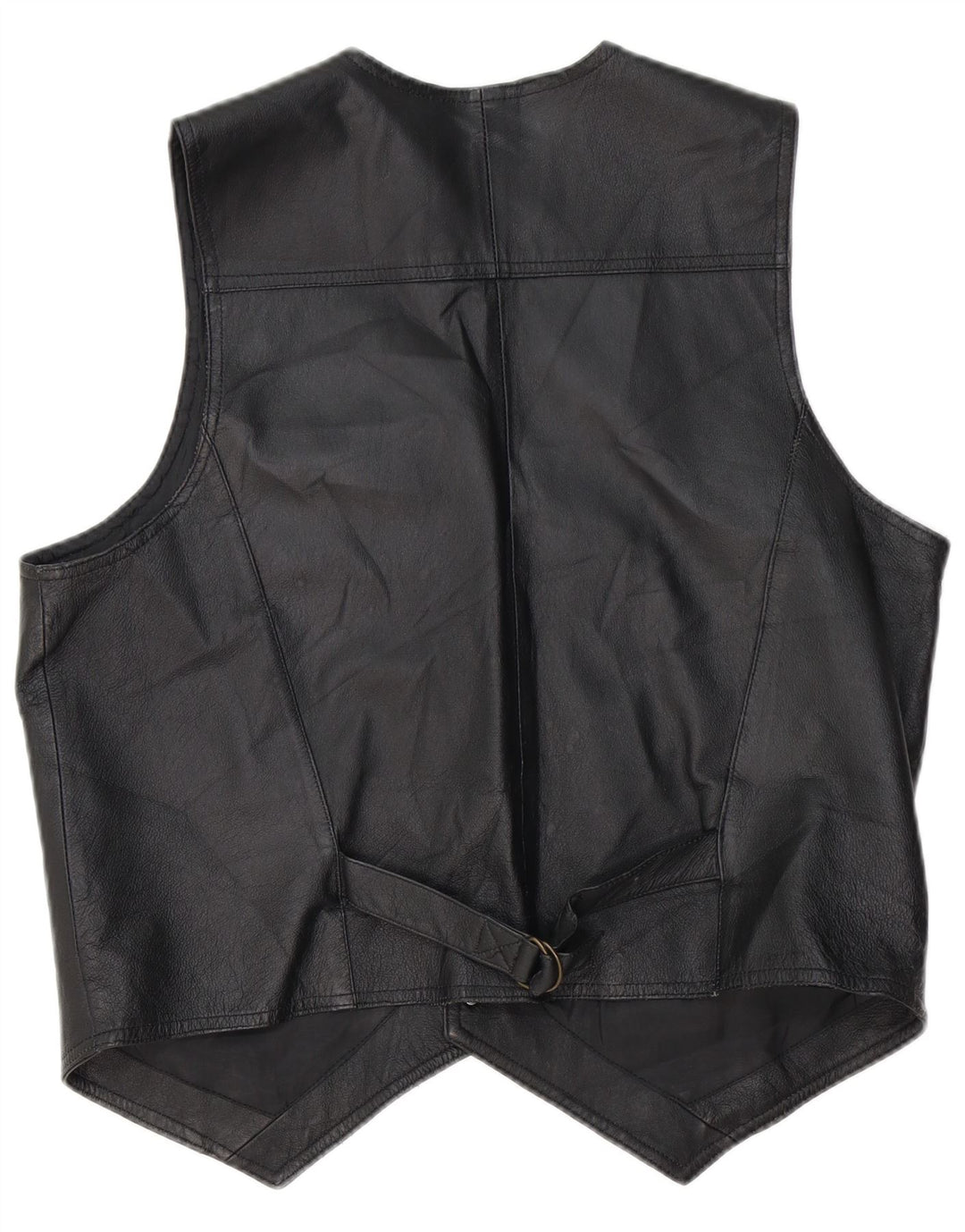 Gilet in pelle da uomo John F Gee in pelle nera media