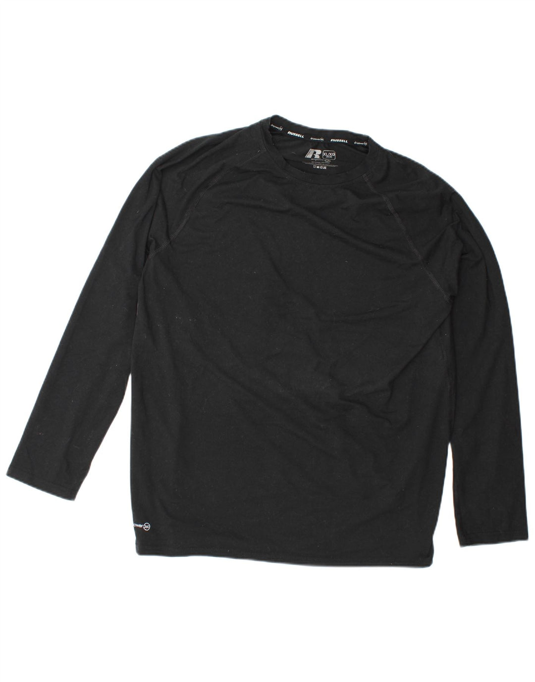 RUSSELL ATHLETIC Maglia Dri-Power da uomo a maniche lunghe XL poliestere nero