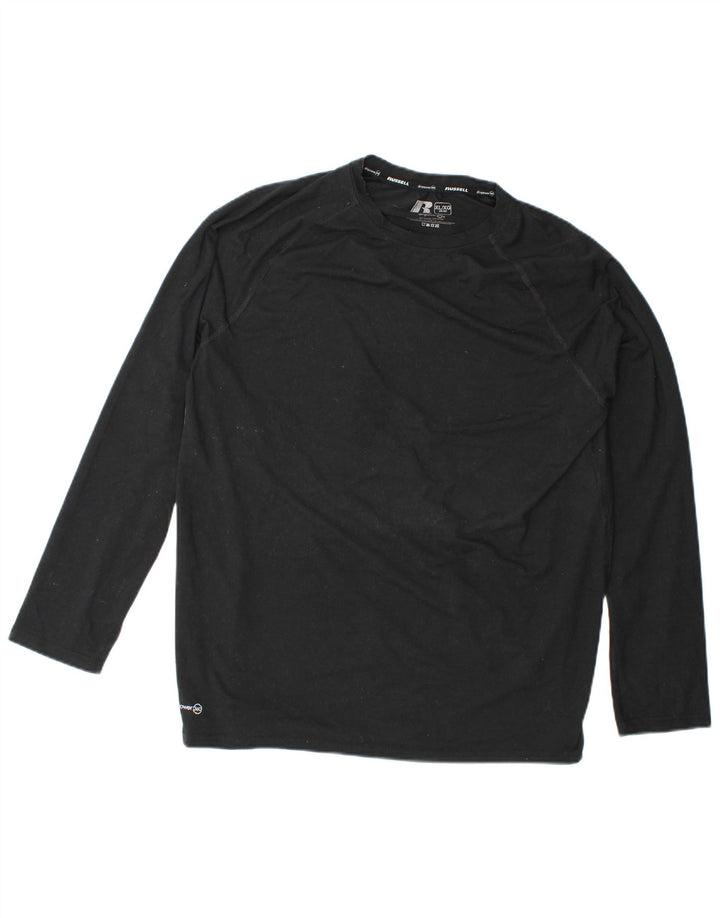 RUSSELL ATHLETIC Maglia Dri-Power da uomo a maniche lunghe XL poliestere nero