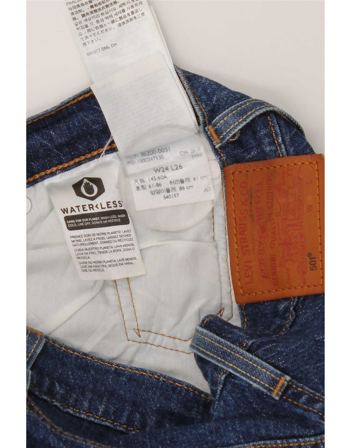 Jeans dritti Levi's 501 da donna W24 L26 cotone blu