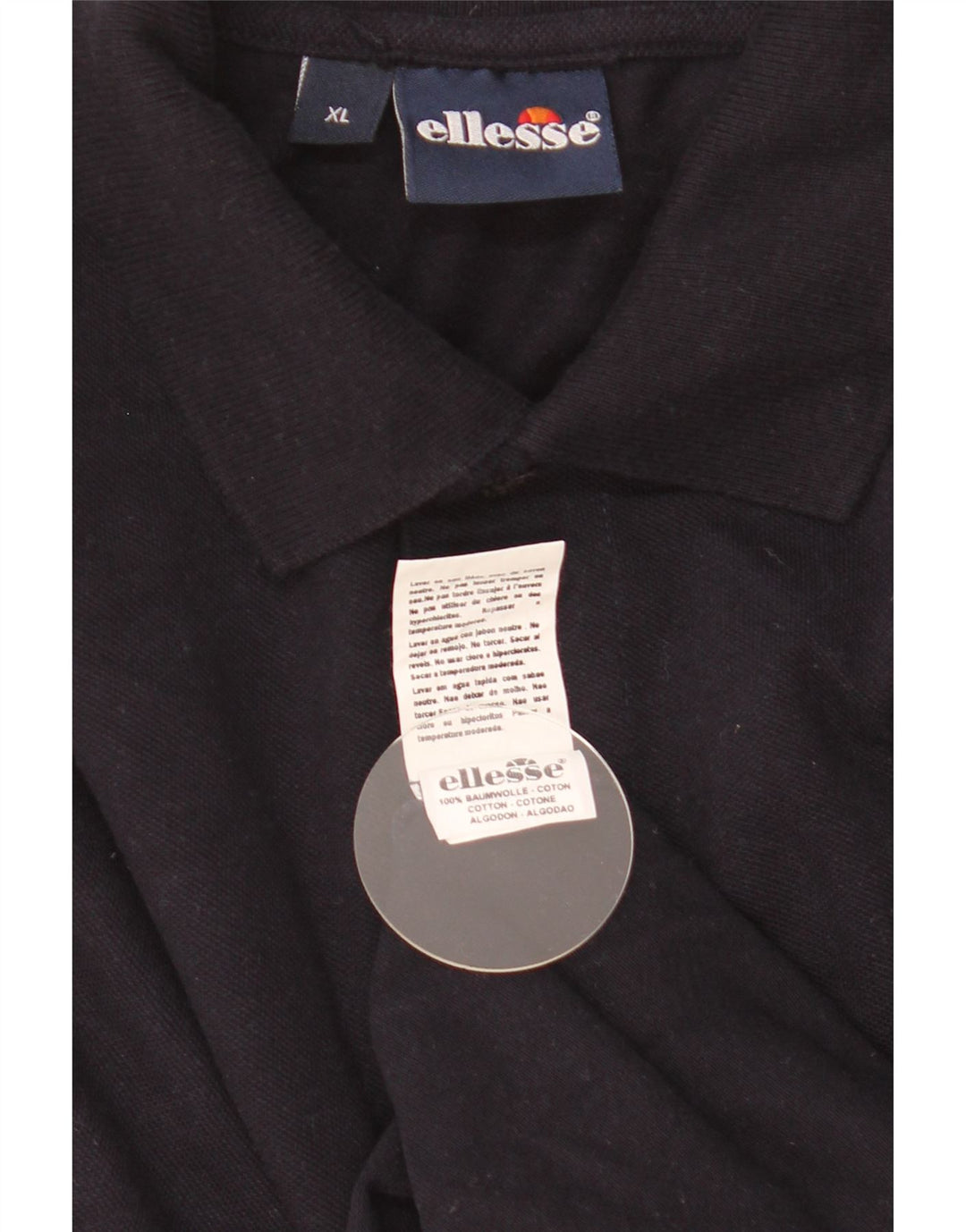 Polo da uomo Ellesse XL in cotone blu navy