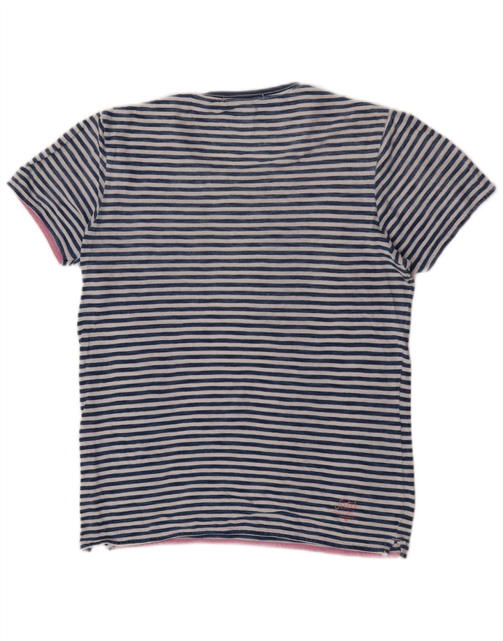 T-shirt da uomo Scotch & Soda Top in cotone a righe blu medio classico