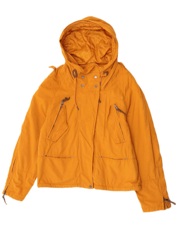 Giacca a vento vestibilità ampia con cappuccio da donna Zara UK 6 XS poliestere giallo