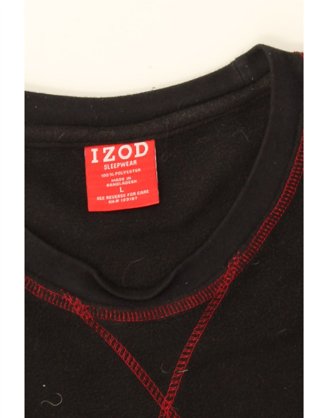 Maglione in pile da uomo IZOD grande poliestere nero