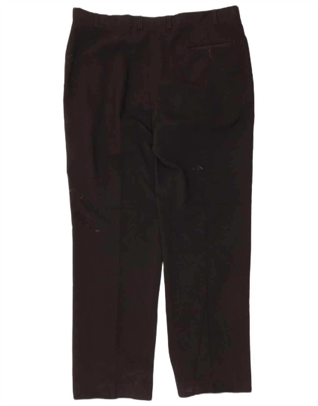 Pantaloni da abito dritti da uomo Marks & Spencer W38 L31 poliestere nero