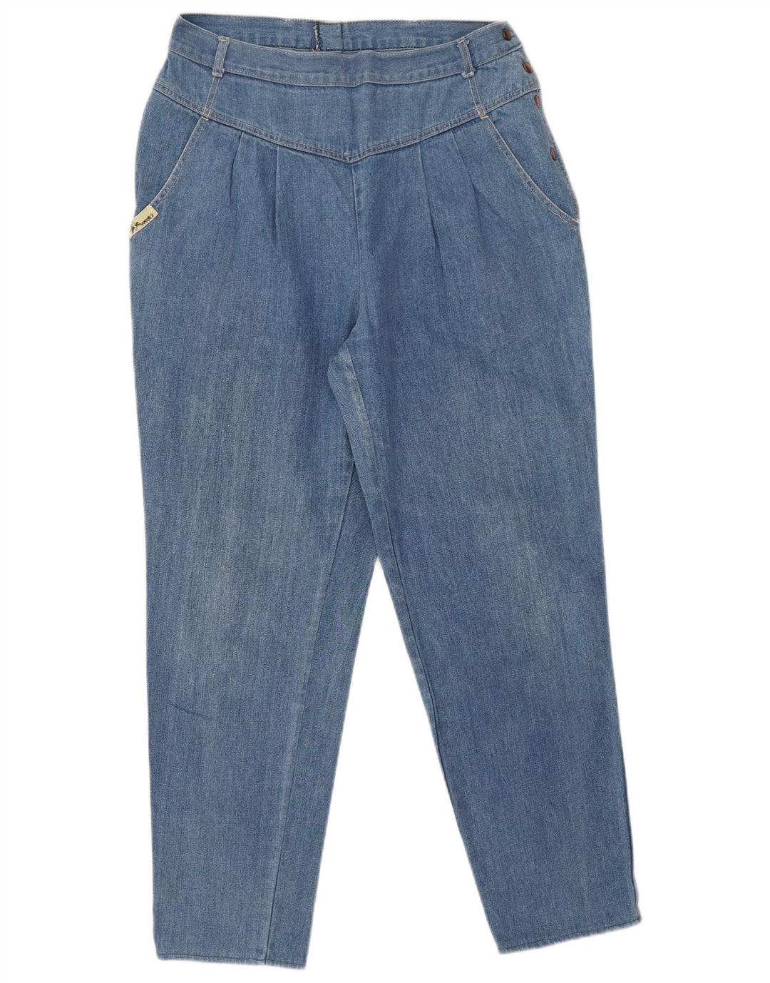 Jeans affusolati da donna vintage IT 44 medio W30 L27 cotone blu