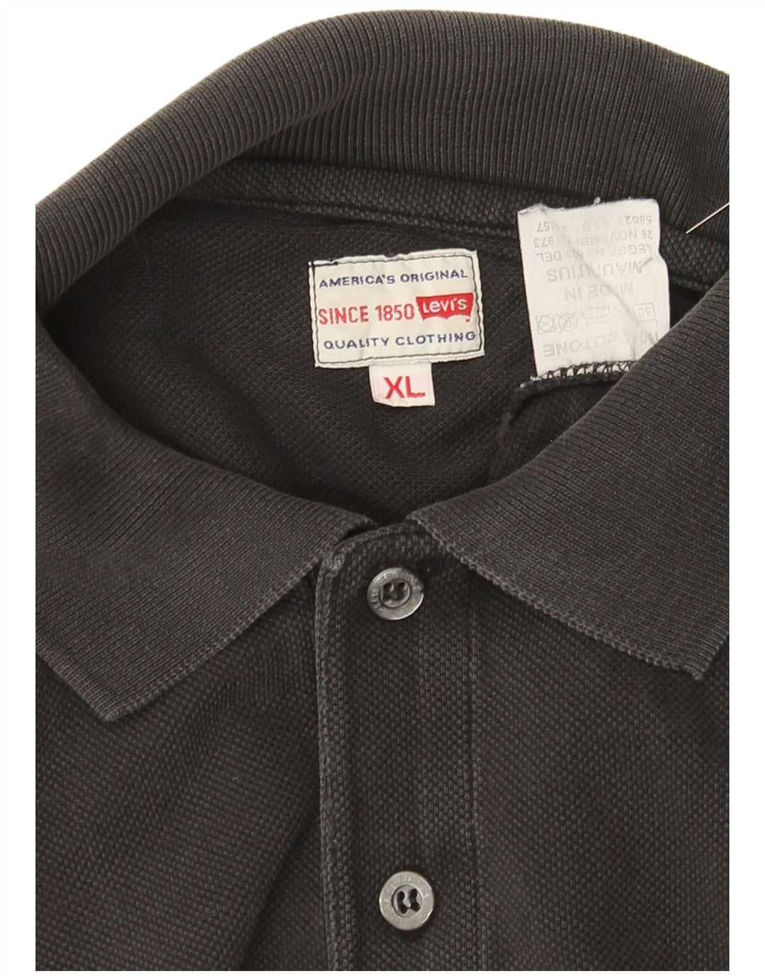 Polo Levi's da uomo XL in cotone grigio