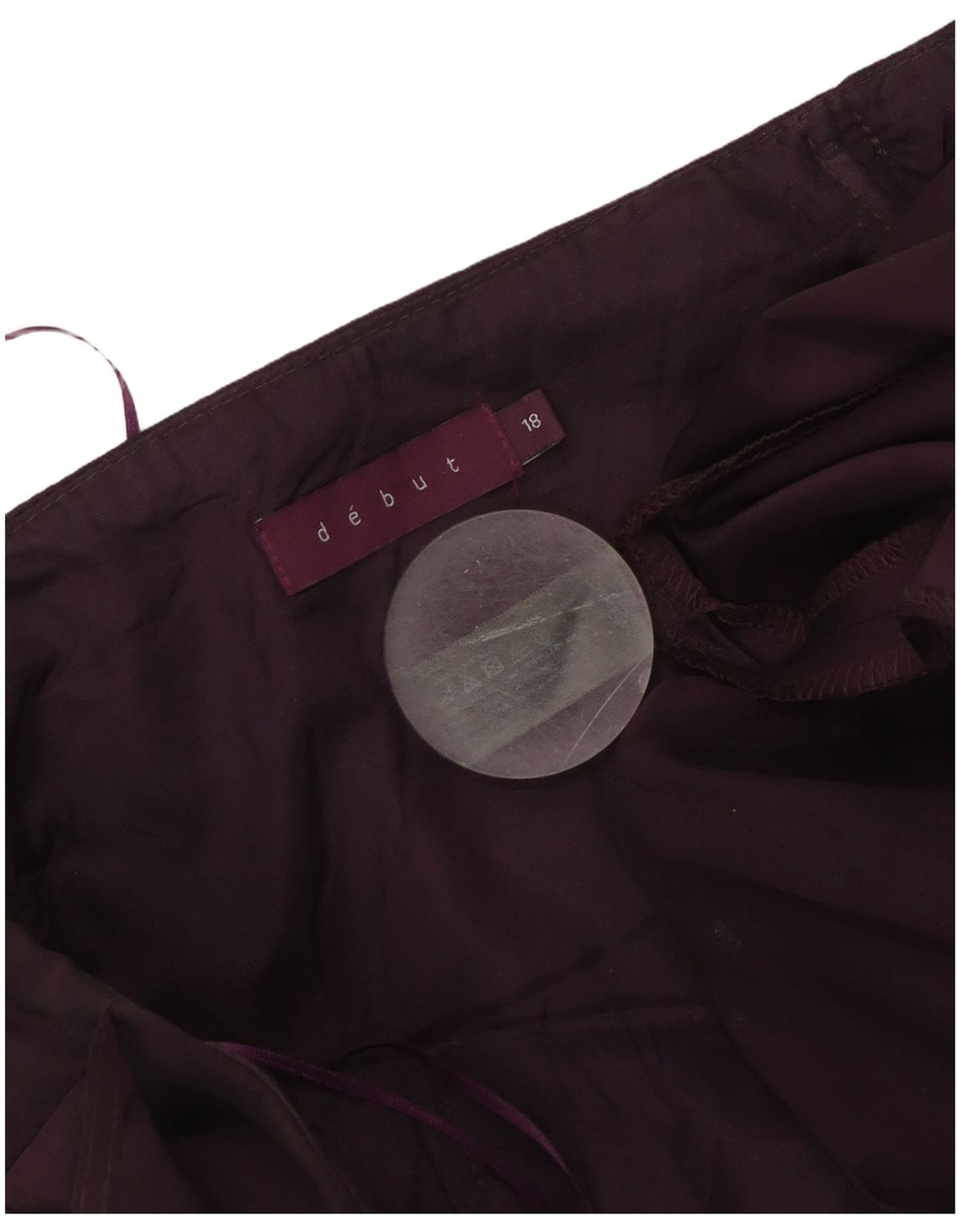 DEBUT Abito maxi senza spalline da donna UK 18 XL Poliestere viola