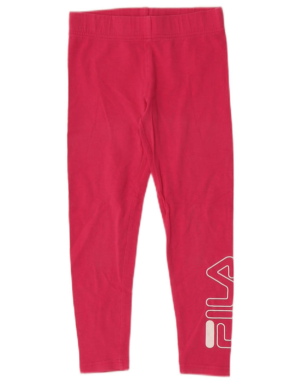 Leggings grafici per ragazze Fila 7-8 anni in cotone rosa