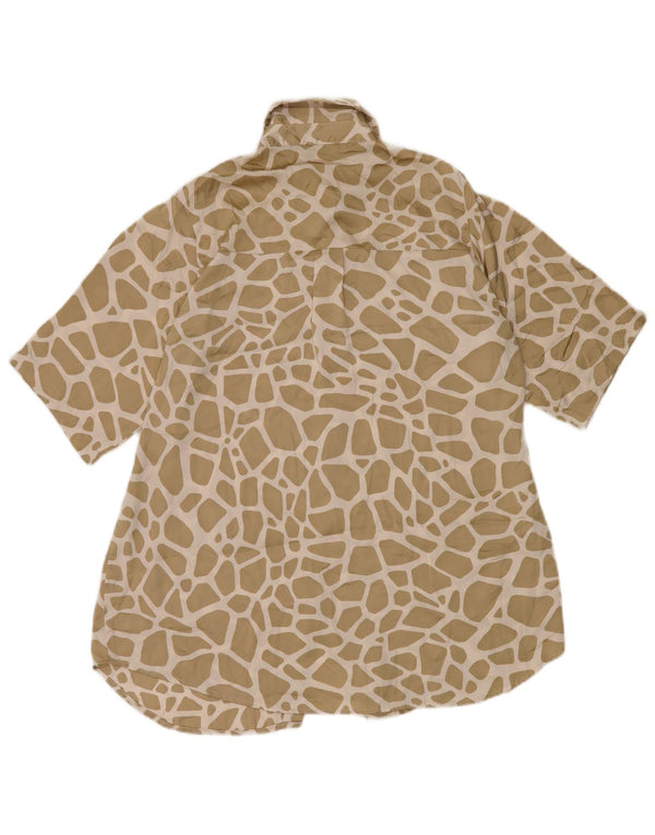 Abito chemisier a maniche corte da donna Zara UK 14 Beige medio con stampa animalier