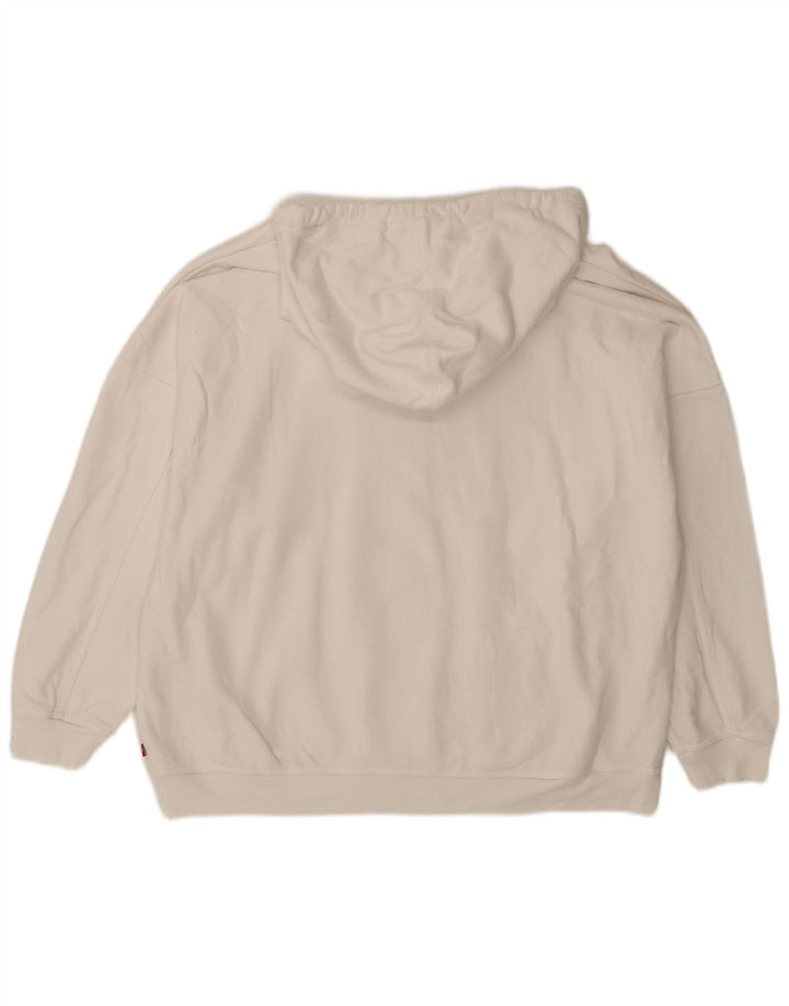 Maglione con cappuccio grafico da uomo Levi's grande in cotone bianco
